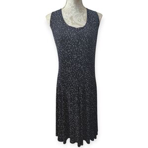 Chico's Black Midi Dress with White Dots